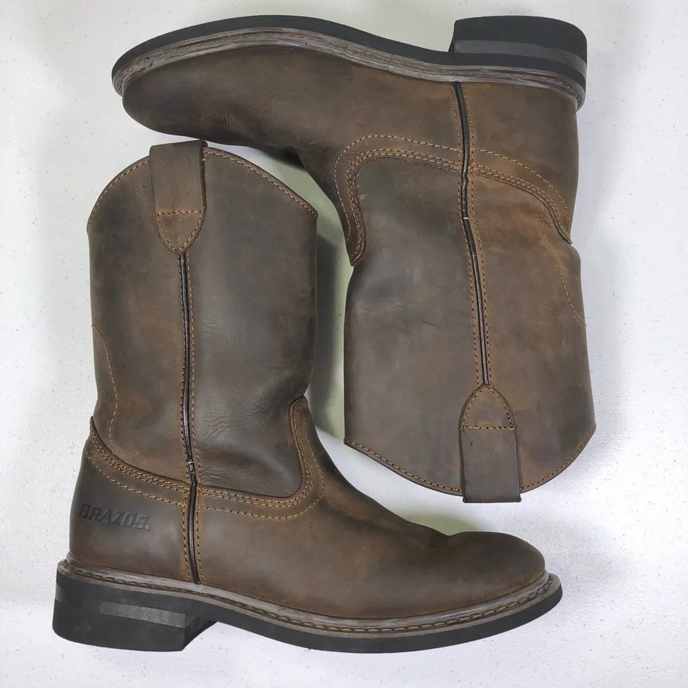 Brazos B9703 Crazy Horse II Western Leather Boots